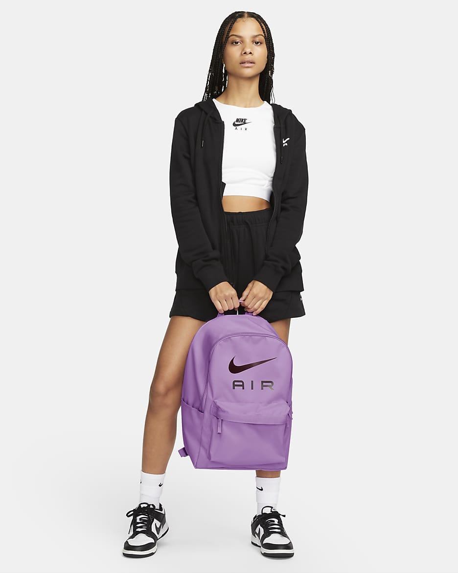 Nike air backpack purple hot sale